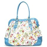 Fun Floral Tote - Blue