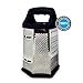 Vitabliss Cheese Grater - 6-sided Stainless Steel Box Grater for Hard Cheese, Parmesan, Vegetable