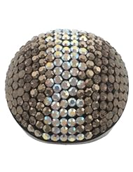 All Over Crystals with Wood Ring