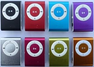 Mini Fashoin Clip Metal MP3 Music Player with Earphone & USB Cable , Support 1 - 32GB SD Card (Mixed Colour)