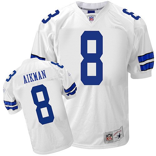 Reebok Dallas Cowboys Legends Troy Aikman Authentic White Jersey Size 56