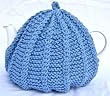 Knit Tea Cozy Cosy Handmade Washable Blue