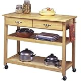 Natural Wood Kitchen Cart