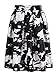 PERSUN Women Floral Midi A-Line Skater Skirt