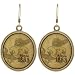 Florida Gators Vintage Antique Brass Earrings
