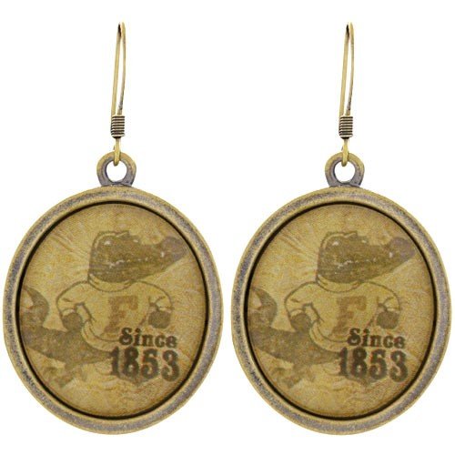 Florida Gators Vintage Antique Brass Earrings