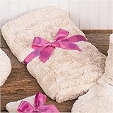 Royal Palm Vanilla Orchid Spa Blankie with Pink Bow