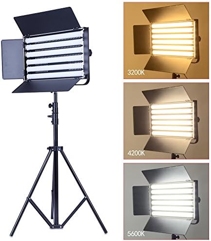 Bestlight® Pro Premium Grade Dimmable Digital Video Light 1500W Spotlight Lamp for Studio Photography and Video Productions, including 6 LED Blub with Color Temperature Interchangable Between 3200K/4200K/5600K