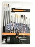 Review ANKER INTERNATIONAL PLC  / ARTIST'S 15 BRUSHES ACRYLIC / OIL PAINT BRUSH