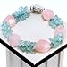 EXP Aquamarine & Pink Rose Quartz Handmade Bracelet