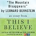 The Mountain Disappears: A 'This I Believe' Essay (Unabridged)
