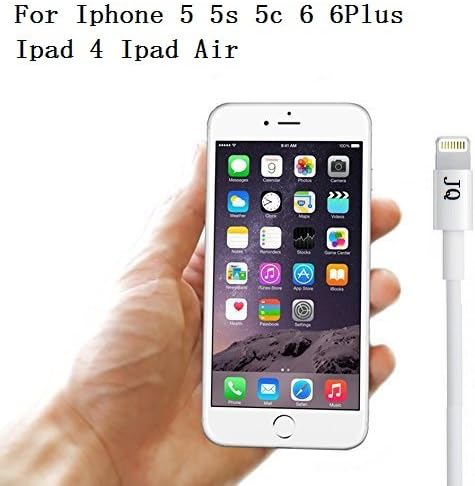 JQ wireless(TM) 1Meter/3ft 3PCS Premium High Quality 8 Pin Connector Certified For iPhone 6 iPhone 6 Plus iPhone 5 5C 5S iPod Touch 5th Nano 7th iPad Mini 1 2 iPad 4th generation[Compatible with all IOS]