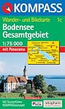Kompass Karten, Bodensee, Gesamtgebiet: Wander- und Bikekarte mit Panorama - 