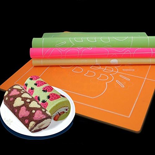 Double Sided Silicone Painting Cake Rolling Fondant Mat 4 Patterns (Yellow)