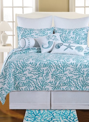 C & F Enterprises Cora Blue Twin Quilt