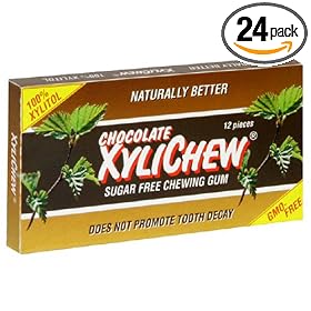 Xylichew Sugar Free Chewing Gum, Chocolate, 12-Count Packages (Pack of 24) by Xylichew