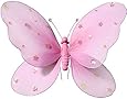Hanging Butterfly 5" Small Light Pink Nylon Butterflies with Sequins and Glitter for Baby Nursery Bedroom, Girls Room Ceiling Wall D&eacute;cor, Wedding Birthday Party, Baby Bridal Shower Butterfly Decoration