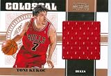2011 National Treasures Authentic Toni Kukoc Game Worn Jumbo Jersey Card