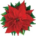 Jigsaw Shaped Puzzle 500 Pieces 19"X19"-Red Poinsettia
