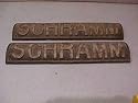 Antique Cast Iron Schramm Heavy Equipment Signs