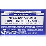 Dr. Bronner's Fair Trade & Organic Castile Bar Soap - (Peppermint, 3 Bars)