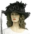 Elegant Black Victorian Touring Hat
