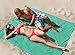 Microfiber Beach Blanket/Outdoor Picnic Blankets (64 x 76 inches) XL Beach Towel – Fits Two - Corner Anchor Pockets - Sand Free - Fast Dry - Travel – Sport - Camping