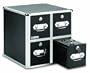 Vaultz Locking CD File Cabinet, 4 Drawers, 15.25 x 14.00 x 14.50 Inches - Black (VZ01049)
