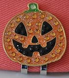 513KmvVbZVL. SL160  Crystal Golf Ball Marker & Hat/ Visor Clip   Jack o lantern (Pumpkin)   HALLOWEEN GOLF!