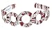 L. Erickson USA Wrapped Circles Ultra Comfort Headband - Burgundy Paisley Silk Print