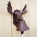 NEW cast iron rustic MOOSE ELK w ANTLERS dinner BELL bar cabin or lodge decor item