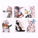 Kitty Cat Pocket Memo Pad 6 Assorted