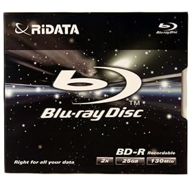 Ridata BD-R 25GB 2X Speed 130-minutes,  Recordable Blu-ray Disc - Jewel Case