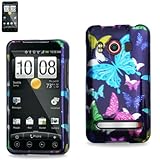 Colorful Butterflies on Purple Background Premium Hard Shell Snap On Case C ....