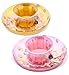 CoTa Global Pool Party â€“ Gold & Rose Gold Sparkling Circle Confetti Pool Inflatable Ring Tube Drink Holder (2pc Set) - Foe the Beach, Pool Party - Heavy Duty - UV Resistant - Inflatables