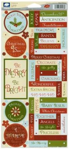 Cloud 9 Christmas Joy Embossed Stickers - Words