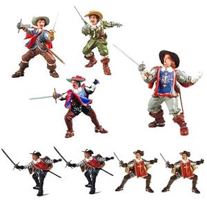 Papo The Three Musketeers Set: Porthos, Athos, Aramis, D'Artagnan, and Cardinal's Guards by