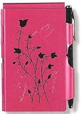Flip Notes Metal Notepad w/ Pen - Raspberry Hummingbird