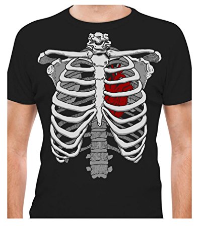 TeeStars - Halloween Skeleton Rib Cage Heart Xray Easy Costume T-Shirt