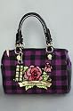 Betsey Johnson The Barrel Tote in Purple Inked Up,Bags (Handbags/Totes) for Women