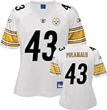 Reebok Pittsburgh Steelers Troy Polamalu Womens Replica White Jersey