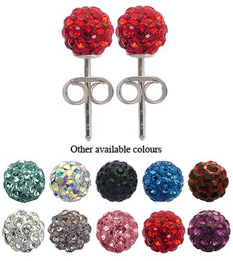 red stud earrings