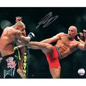 Georges St-Pierre Autographed 16X20 Photo (w/Alves)