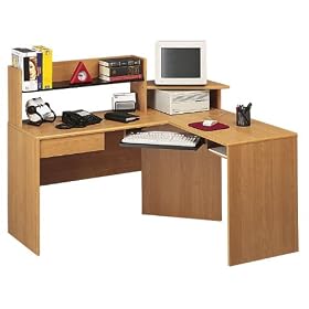 Sauder Juno Alder Corner Computer Workstation Juno Alder from OfficeFurniture by Sauder Office Furniture