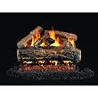 Peterson Gas Logs 24 Inch Ripped Split Oak Vented Propane Gas Log Set With G45 Burner And Basic On/Off Remote