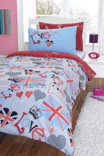 ROCK CHIC STYLE DOUBLE DUVET COVER BED SET