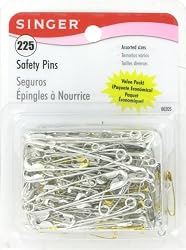 Singer Asst Safety Pins Value Pack, Multisize, 225-Count