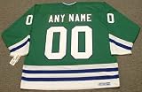 HARTFORD WHALERS 1980's CCM Throwback Away NHL Hockey Jersey Customized with "Any Name & Number(s)", LARGE
