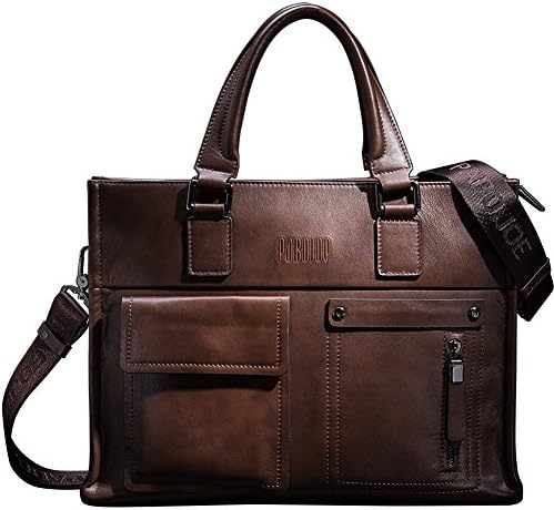 Mens Business Tote Handbag Doctor Leather Document Clutch Bag Strap