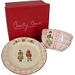 Decorative Plaid Children Theme - Boxed Dinner Set for Child, Plate and Bowl Included